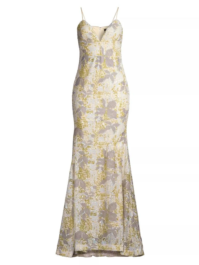 slim fit dress slacks Brocade Sleeveless Wrap Ball Gown | Gown main image 1