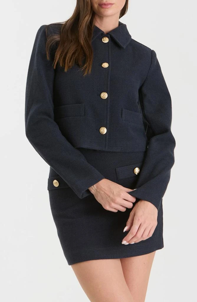 Blu Pepper Button Crop Jacket 5