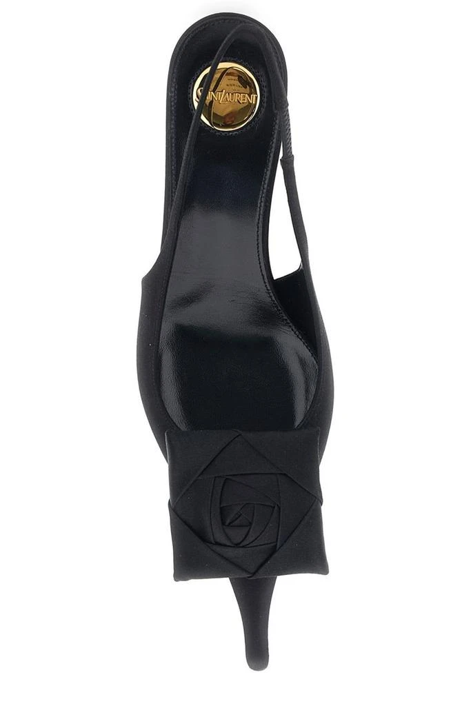 Yves Saint Laurent Saint Laurent Dakota Rose Detailed Slingback Pumps 4