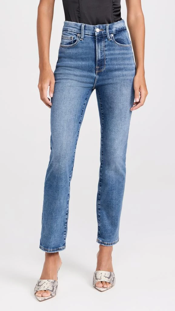 Good American Always Fits Good Legs Straight Jeans 6