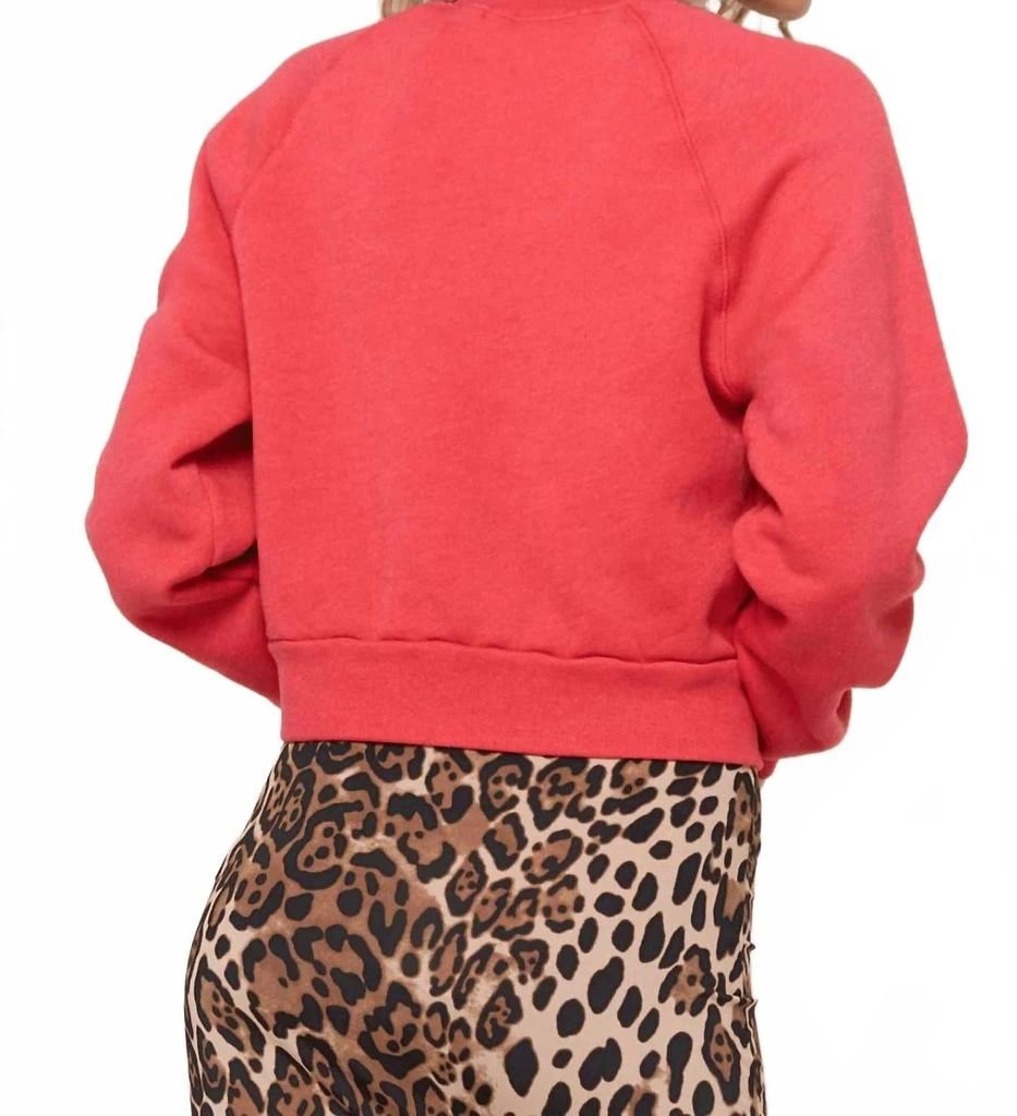 Project Social T Felin De Paris Shrunken Sweatshirt In Bittersweet Red 2