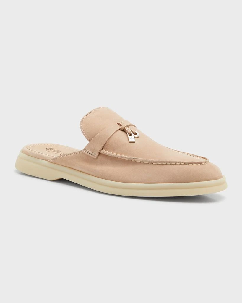 Loro Piana Babouche Charms Walk Suede Mule Loafers 4