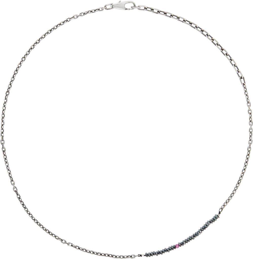 Title of Work Silver Mixed Chain Necklace 1