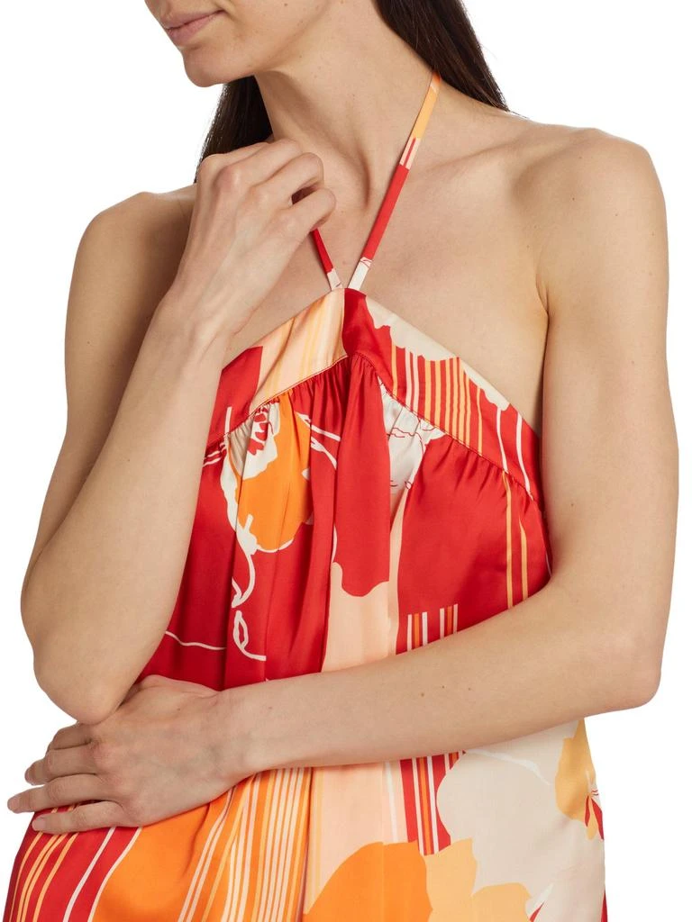 Ramy Brook Eunice Floral Satin Halter Top 4