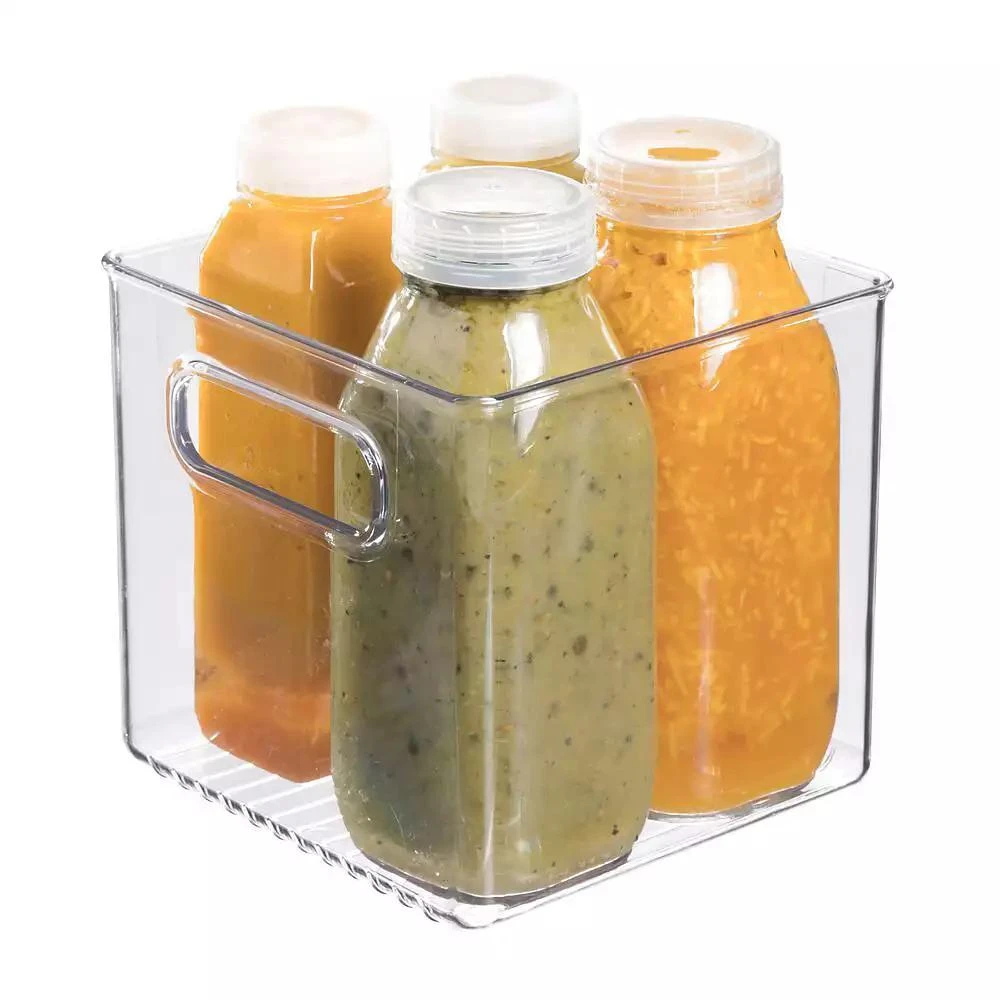 iDesign Set of 4 Cube Storage Bin with Handles 9