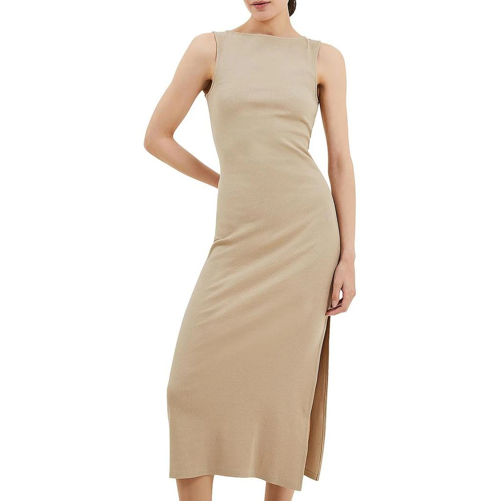 strapless open back dress FRENCH CONNECTION Vhari Ribbed Button Up Mini Dress MSRP $118 – DGFOutlet main image 1