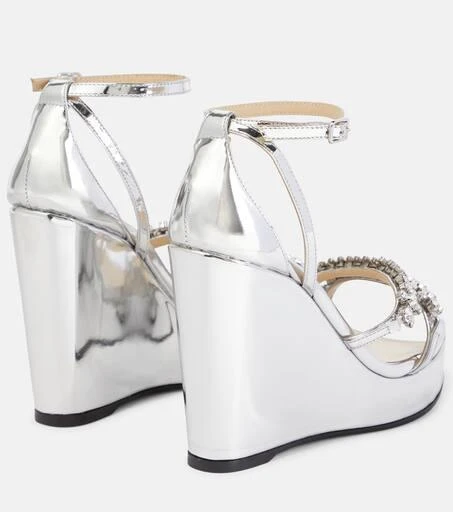 Jimmy Choo Bing Wedge 120 metallic sandals 3