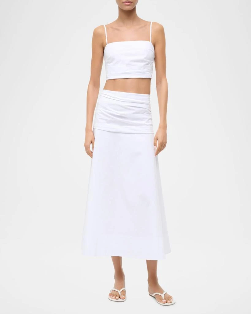 Staud Lorenzo Gathered Crop Top 2