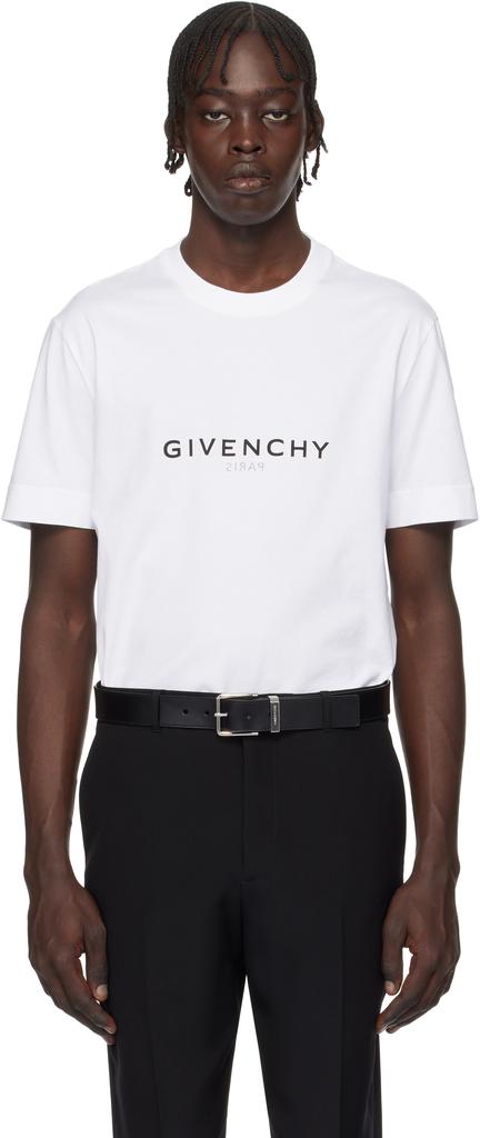 Tシャツ・カットソー GIVENCHY SS25 T-SHIRT CON LOGO ARCHETYPE (BW70BF3YAC 004) Givenchy Archetype Logo Print T-Shirt in White – TheDesignerBox