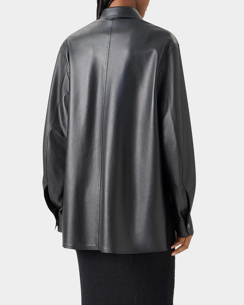 Akris Leather Button-Down Shirt 2