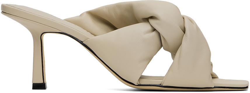 Studio Amelia Beige Edith 50mm Heeled Sandals - Shoes