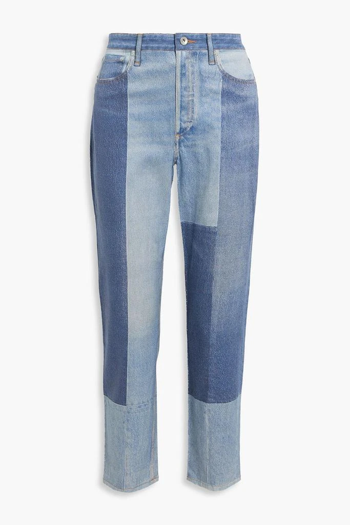 Rag & Bone Nina Miramar patchwork-effect stretch cotton and Lyocell-blend slim-leg pants 1