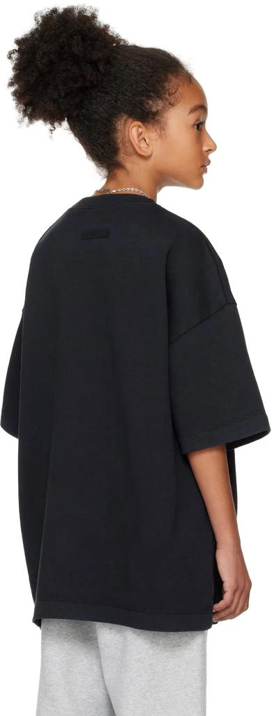 Essentials Kids Black Heavy Crewneck T-shirt 3