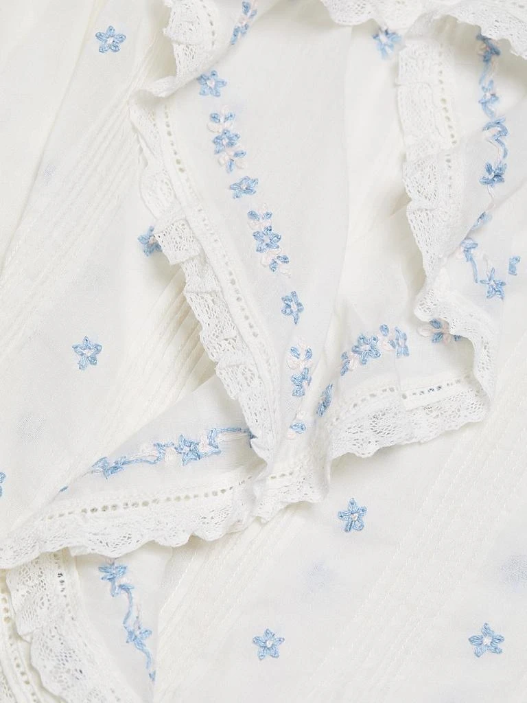 DÔEN Hettie Embroidered Ruffled Top 7