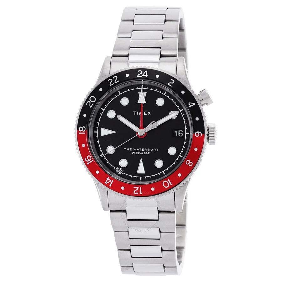 Timex Waterbury Traditional GMT Quartz Black Dial Coke Bezel Men's Watch TW2W22700 1
