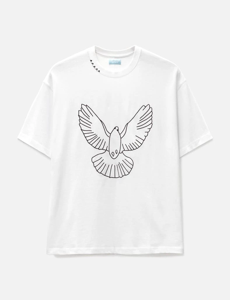 3.Paradis White Birds Outline T-shirt 1