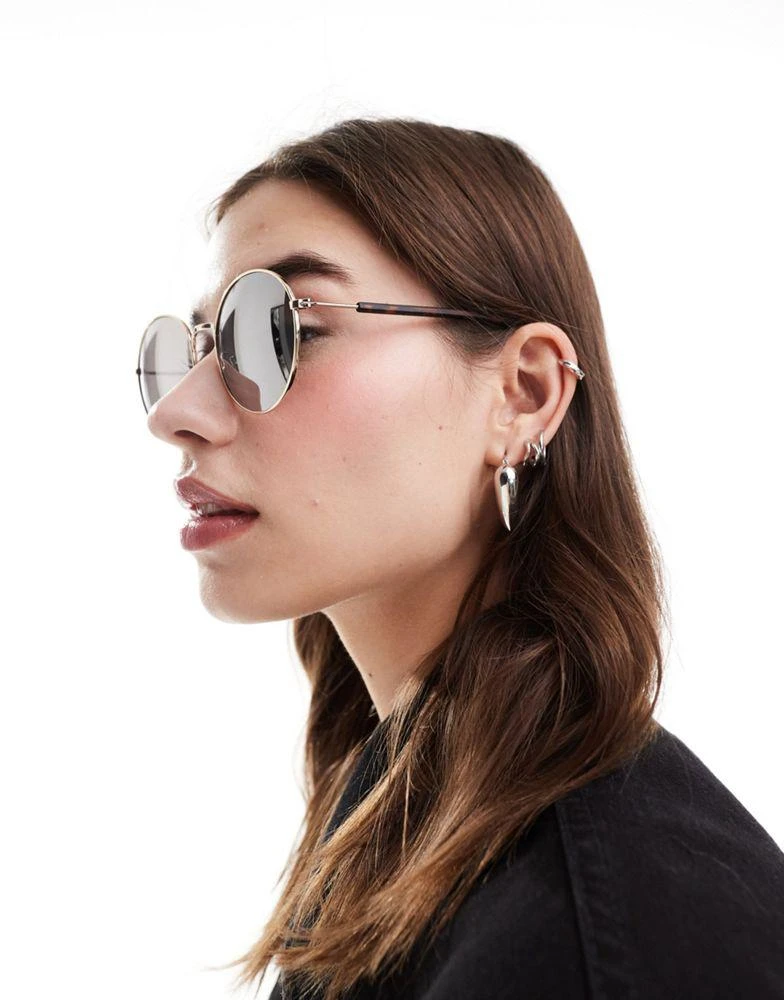Vans Vans leveler circle sunglasses in gold 4