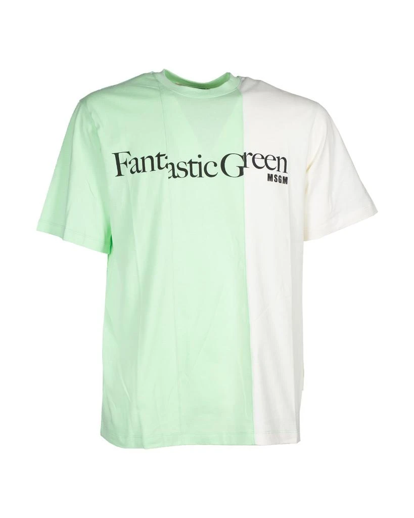 MSGM MSGM Fantastic Green Crewneck T-Shirt 1