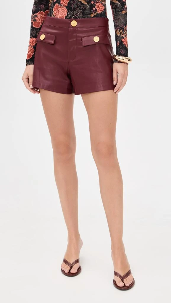 LAGENCE Dionne Faux Leather Shorts 1