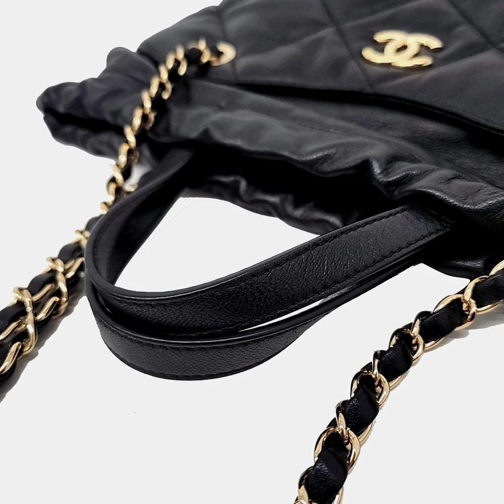 Chanel Chanel Black Leather Tote Bag 4