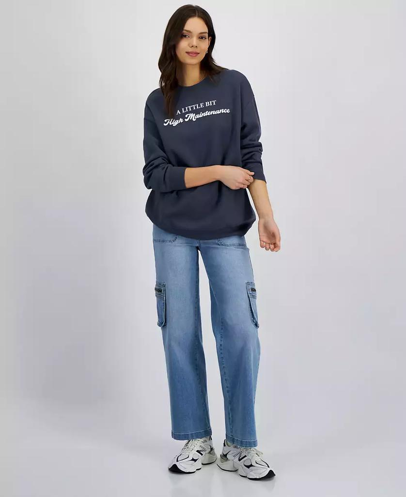 Rebellious One Juniors' High Maintenance Graphic Sweatshirt