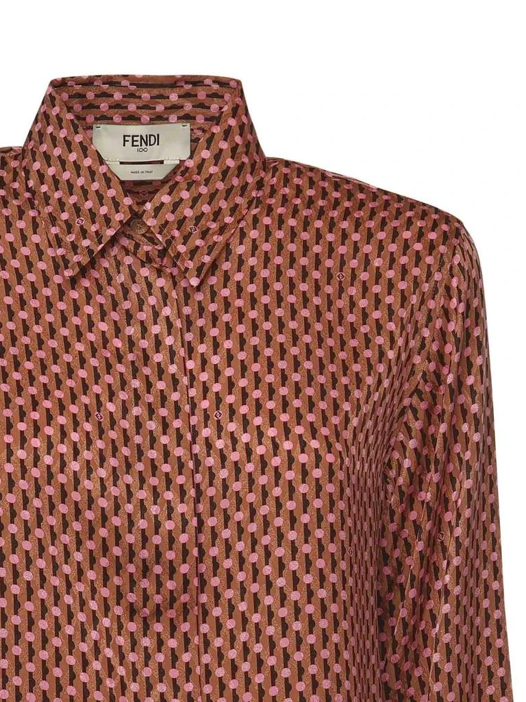 Fendi Fendi Dots Jacquard Long Sleeved Oversized Shirt 3