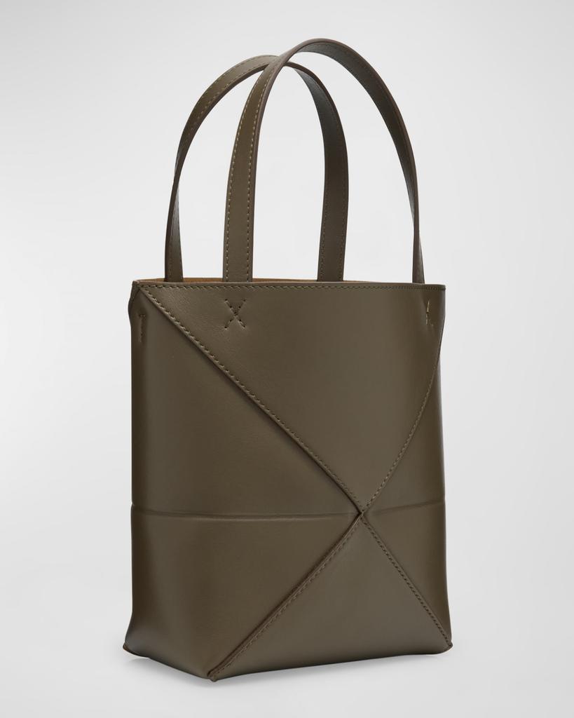 Loewe Puzzle Fold Mini Tote Bag in Shiny Leather - Crossbody