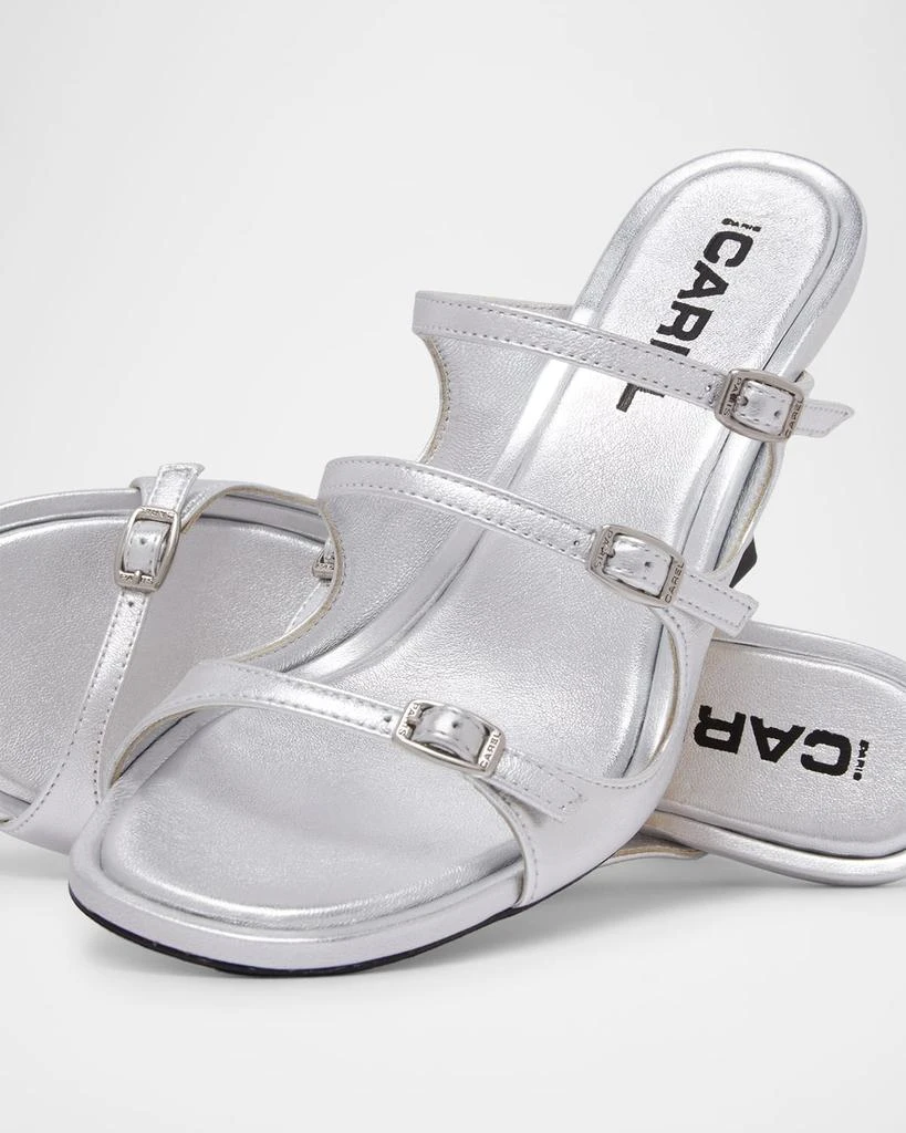 Carel Kitty Metallic Mary Jane Trio Sandals 4
