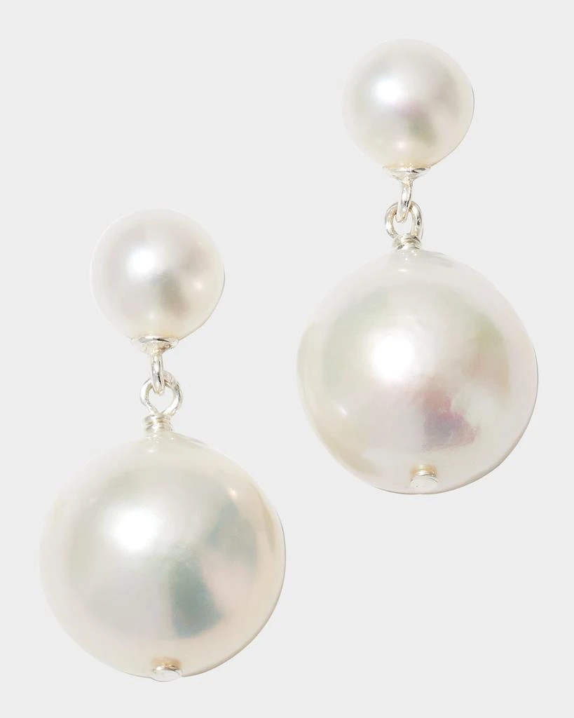 Margo Morrison Double Pearl Drop Earrings 1