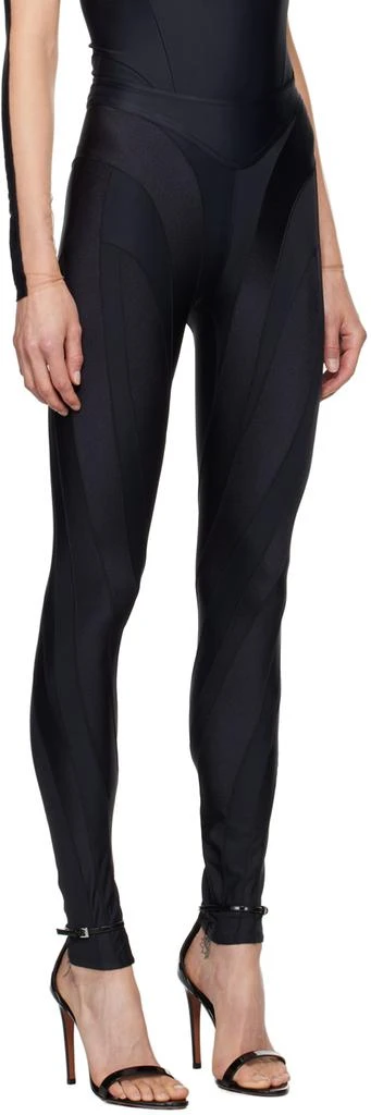 Mugler Black Spiral Leggings 2
