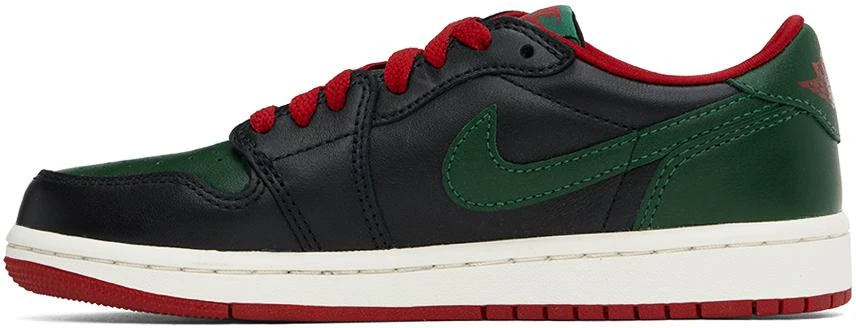 Jordan Black & Green Air Jordan 1 Retro Low OG Sneakers 3