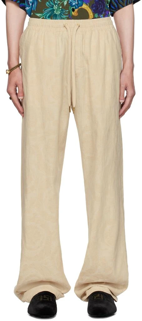 Versace Off-White Barocco Lounge Pants 1