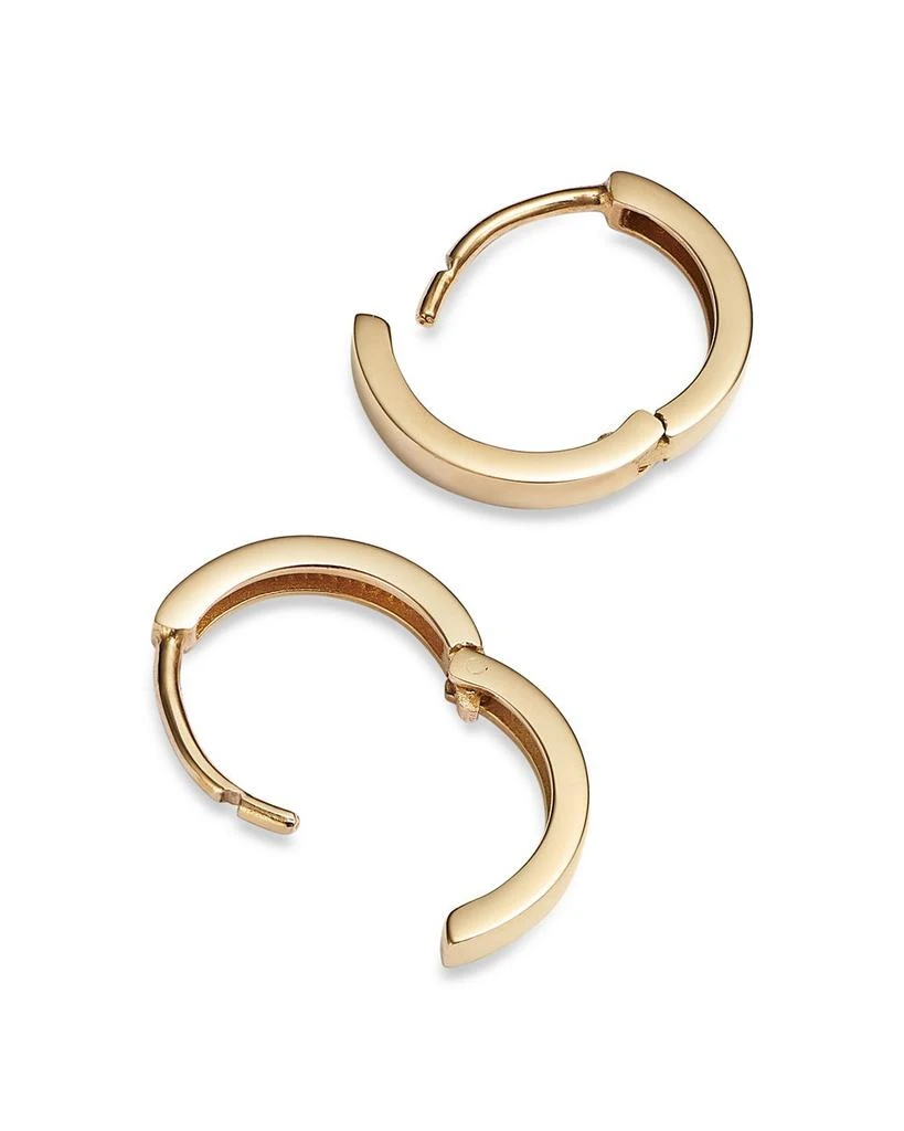 Moon & Meadow 14K Yellow Gold Extra Small Polished Flat Huggie Hoop Earrings 4