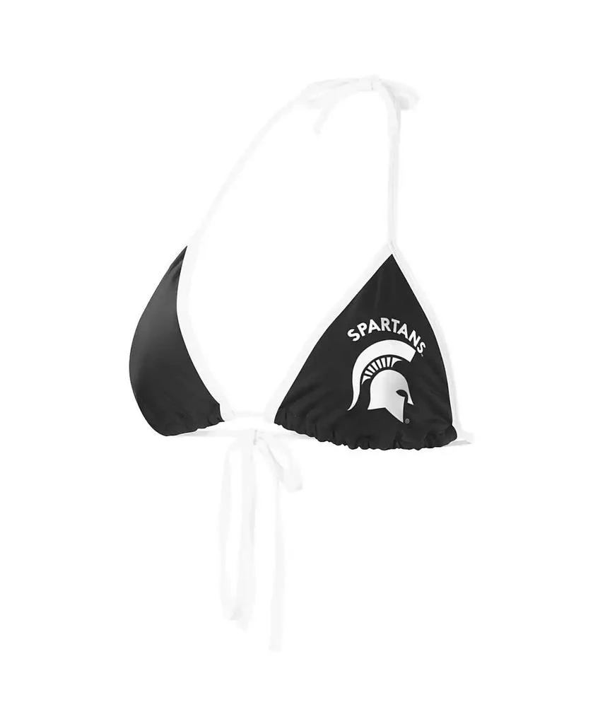 G-III 4Her by Carl Banks Women's Black Michigan State Spartans Perfect Match Bikini Top 1