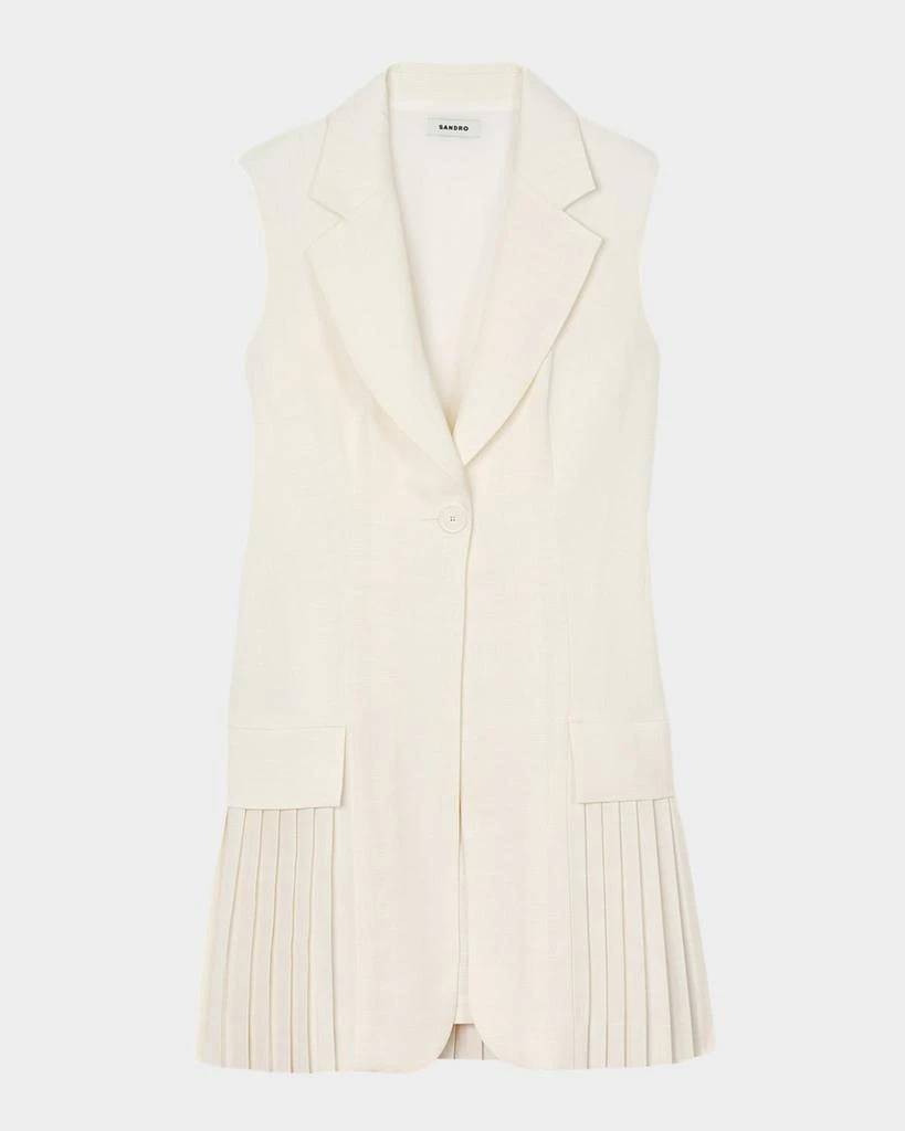 Sandro Carine Sleeveless Suit Jacket Dress 1