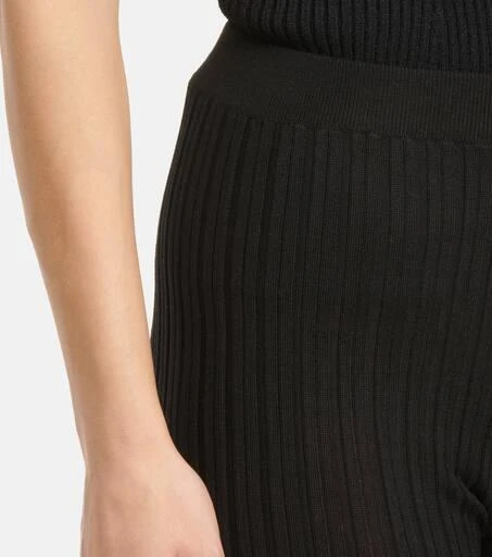 PETAR PETROV Erin ribbed-knit silk leggings 4