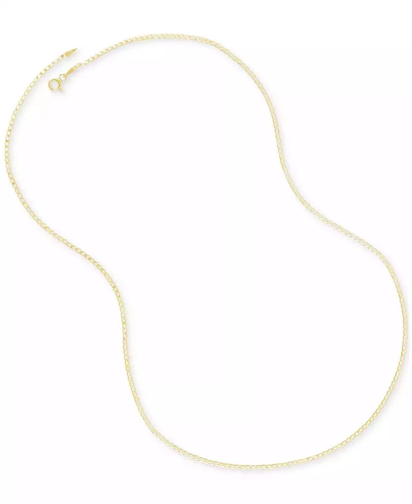Italian Gold Polished 20" Curb Chain in Solid 10K Yellow Gold 3