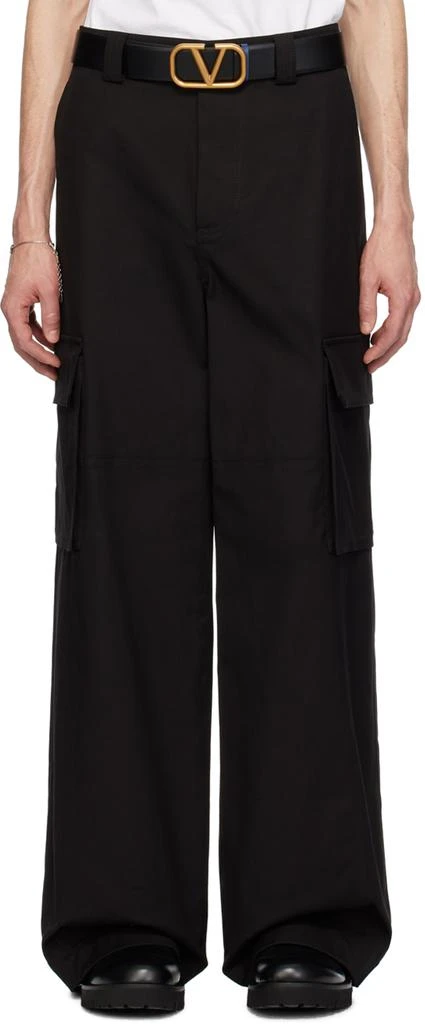 Valentino Black Hammer Loop Cargo Pants 1