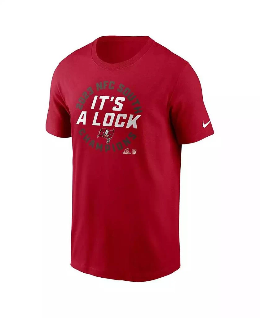 NIKE Men's Red Tampa Bay Buccaneers 2023 NFC South Division Champions Locker Room Trophy Collection T-shirt 2
