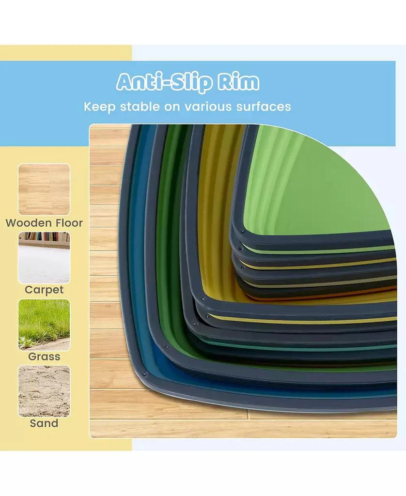 Mecale 6-Piece Steppingstones for Kids, Non-Slip Balance Stones with Storage Bag 9