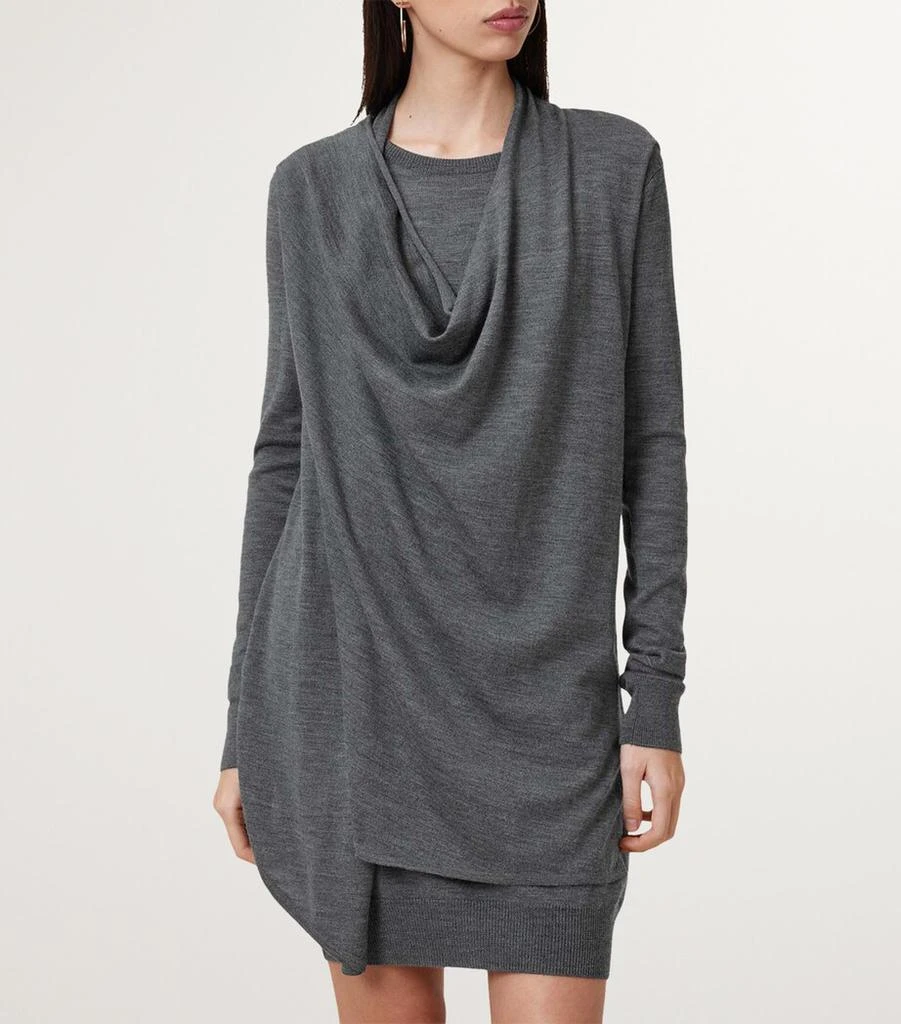 ALL SAINTS Wool Drina Midi Dress 5
