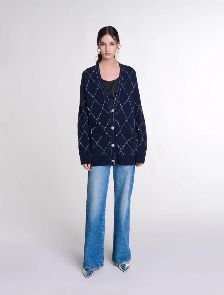 Maje Maje Woman's wool Longline wool cardigan for Fall/Winter 1