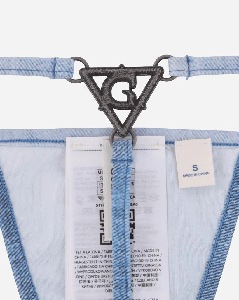 Guess USA Women's Triangle Thong Denim 4