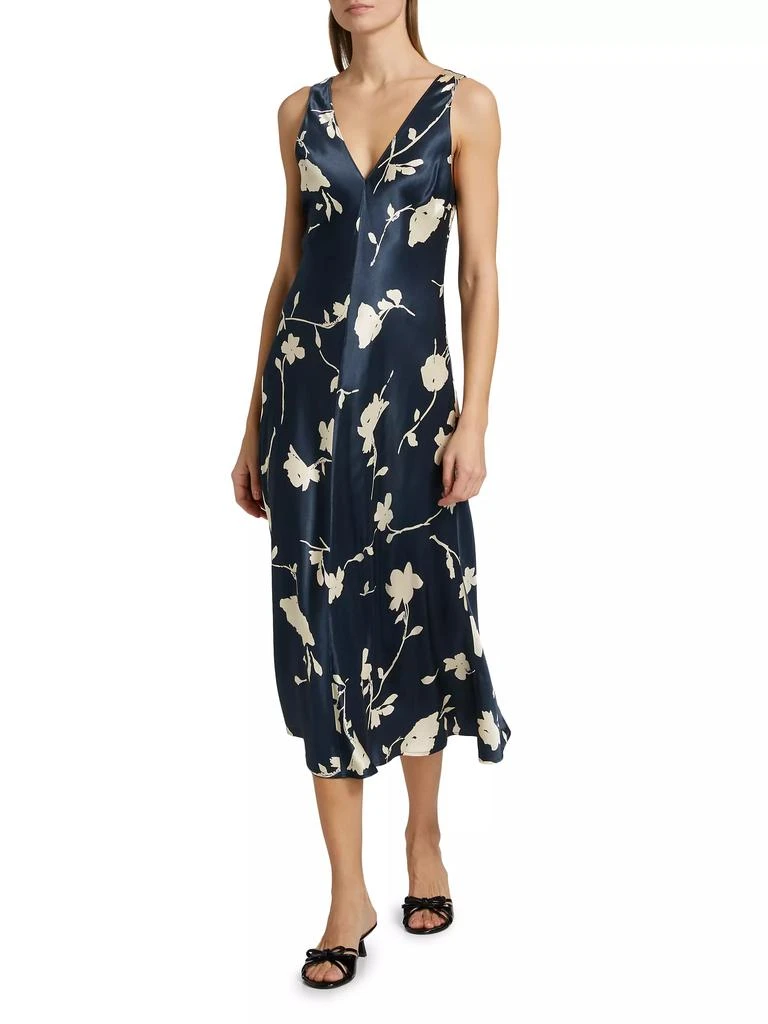 Rails Camellia Floral Satin Midi-Dress 2
