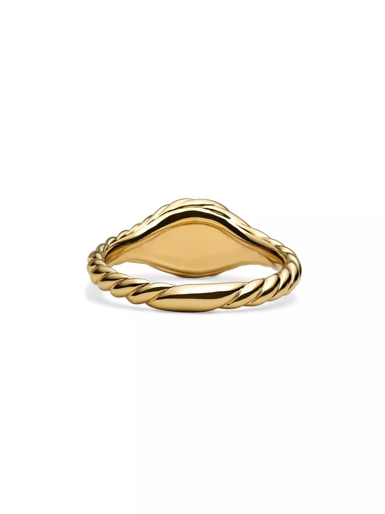 David Yurman Sculpted Cable Micro Pinky Ring In 18K Yellow Gold 7