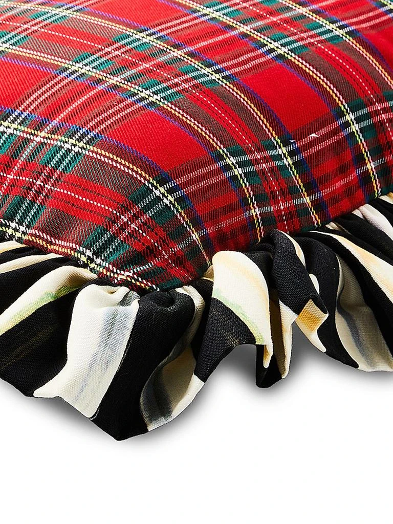 MacKenzie-Childs Tartan Stripe Ruffle Lumbar Pillow 2