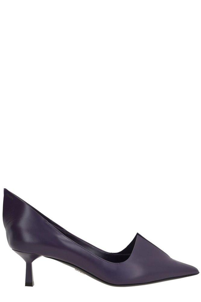 【関税＆送料込み】Prada 45Mm Triangle-Enamel Pumps Prada 45mm triangle-enamel pumps | Eraldo.com CC