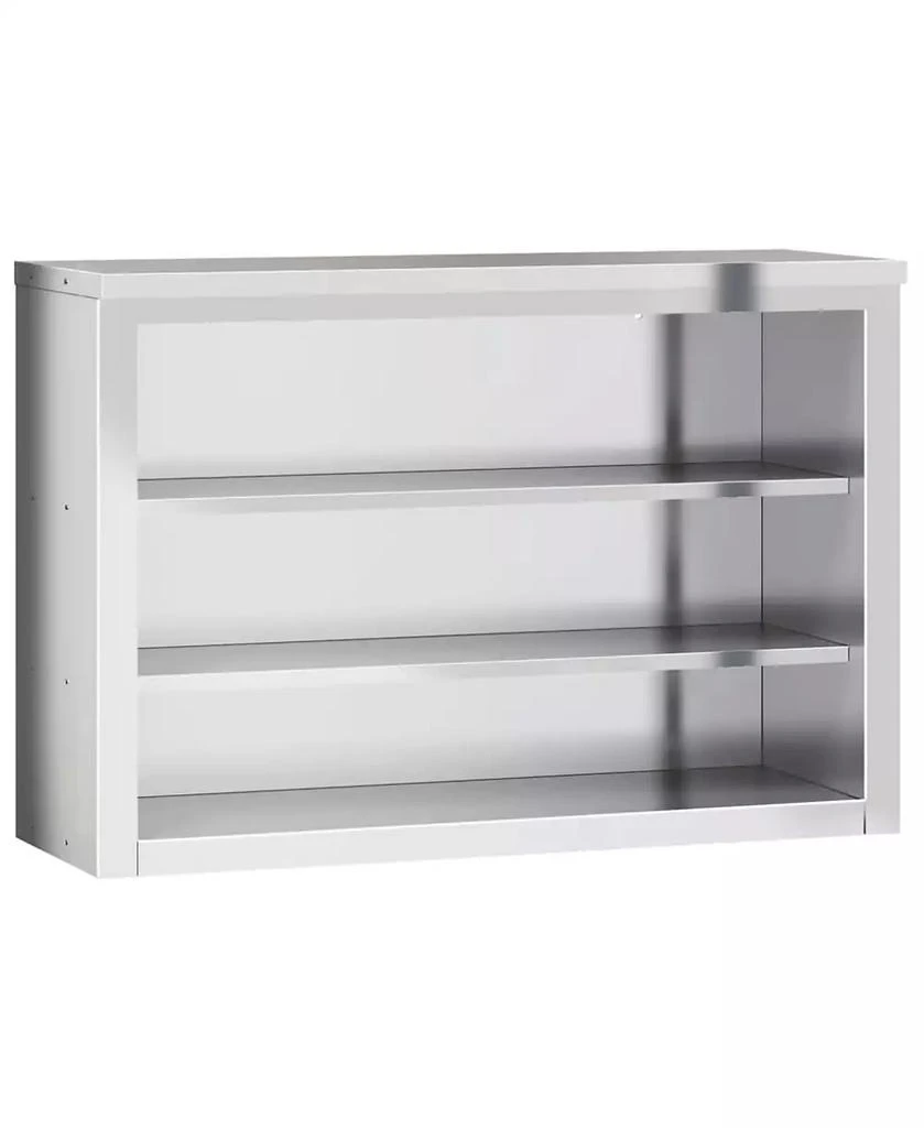 vidaXL Stainless Steel Shelved Kitchen Wall Cabinet
