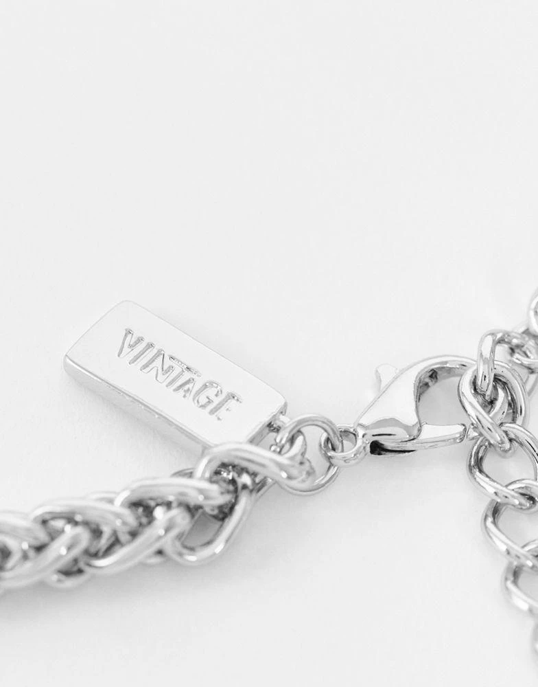 Reclaimed Vintage Reclaimed Vintage unisex chain necklace in silver 3