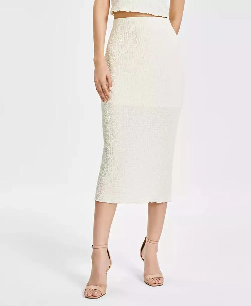 Bar III Women's Textured Midi Skirt, Created for Macy's 1